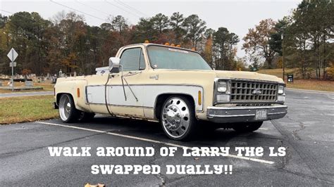 Walk Around Of Larry The LS Swapped Squarebody Dually Including Idle