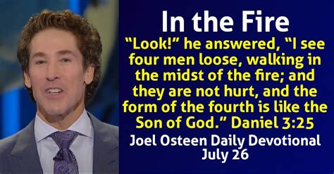 Joel Osteen Daily Devotional July In The Fire