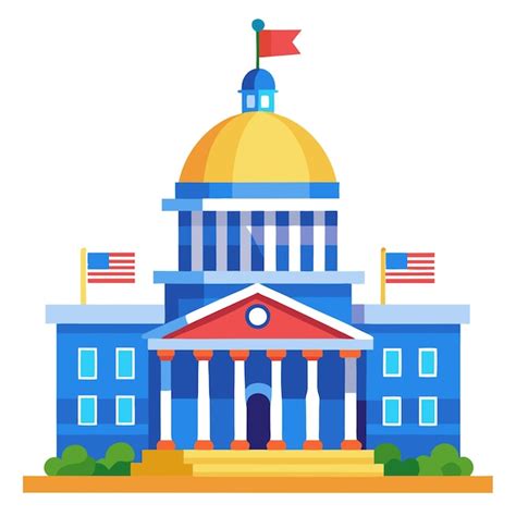 State government building clipart vector art and illustration | Premium ...