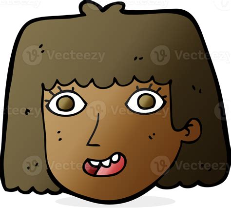 Cartoon Happy Female Face 45187067 Png