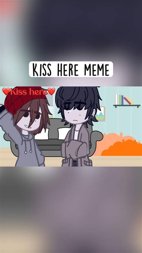 Kiss Here Meme Gacha Custom Poses Couple Cool Animations 80s Cartoons