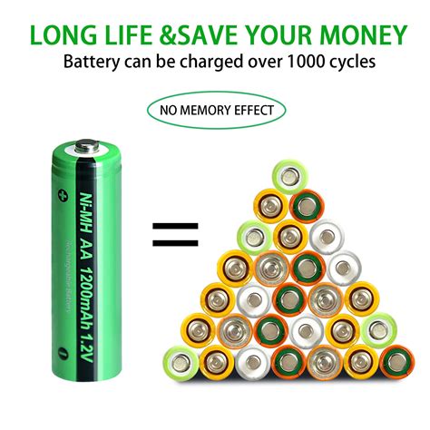 5x AA Rechargeable Batteries Battery 1200mAh 1 2V 2A Ni MH Button Top