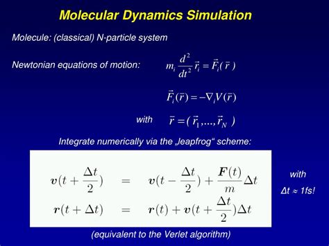 Ppt Molecular Dynamics Simulations Powerpoint Presentation Free