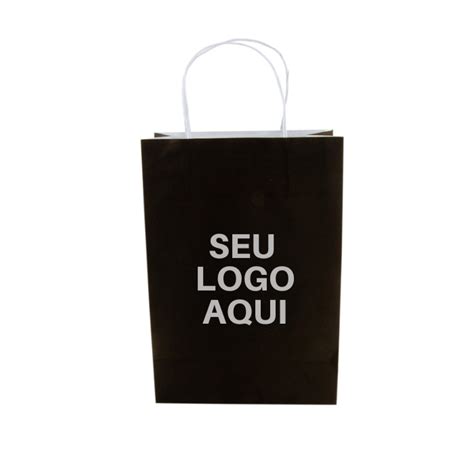 Sacola Preta Pequena X X Personalizada Unidades Sacolas Br