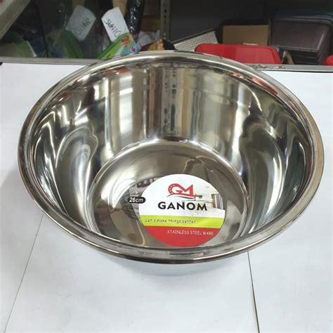 Jual Baskom Ganom Stainless Steel 26cm Mangkok Korea Bowl Ware Cake Di