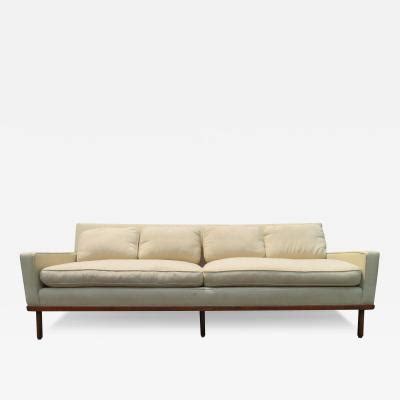 Milo Baughman Fabulous Milo Baughman Style Walnut Base Sofa Mid