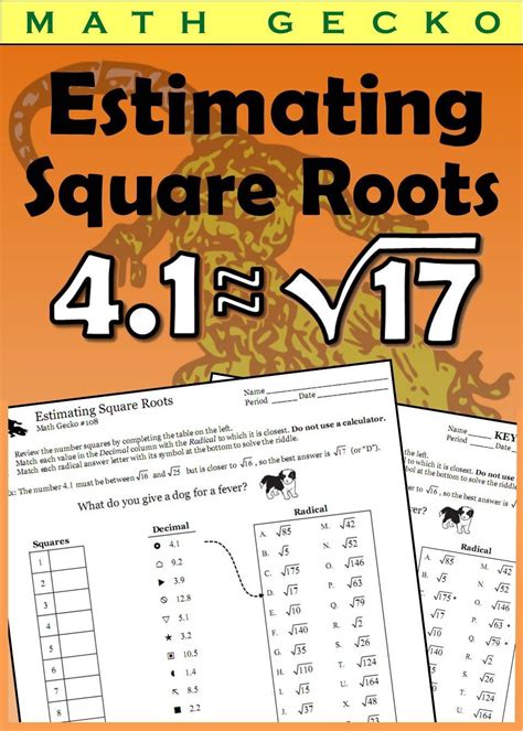 Estimating Square Roots Activity