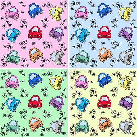 Seamless Car Pattern Stock Vector Illustration Of Colorful 20396739