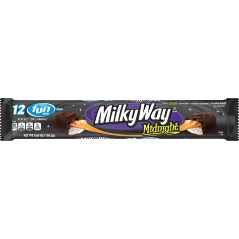 Milky Way Midnight Dark Chocolate Fun Size Candy Bars 689 Oz Pack Of