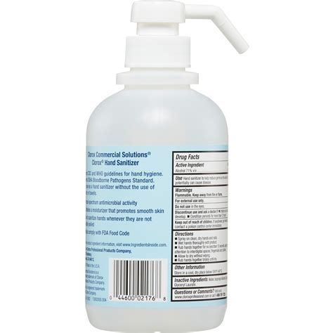 Clo02176 Clorox® Clorox Commercial Solutions Hand Sanitizer 169 Fl Oz 500 Ml Pump