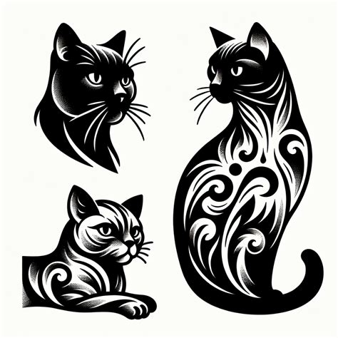 Best Black And White Cat Tattoo Ideas | Vondy