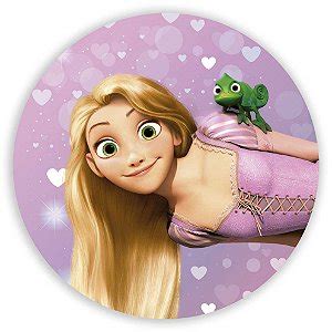 Painel Redondo Rapunzel Enrolados Sublimado D Sublitex Pain Is