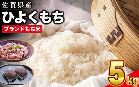 令和6年産 佐賀県産ひよくもち米5kg 【もち米 餅米 ヒヨクモチ 5kg 年末 餅つき 赤飯 おこわ おはぎ】h015187