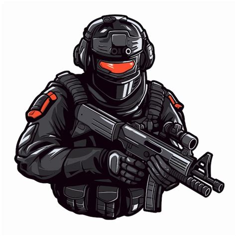 Vektor Soldat Illustration Premium Vektor