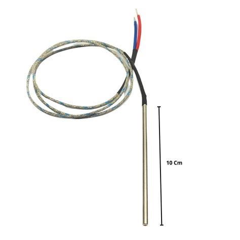 Sensor De Temperatura Termopar Tipo J Haste 5x100mm Fogo Forte