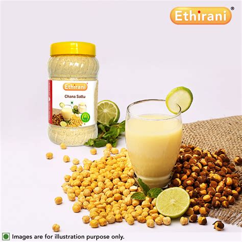 Ethirani Chana Sattu Powder Pet Jar Natural Chickpeas