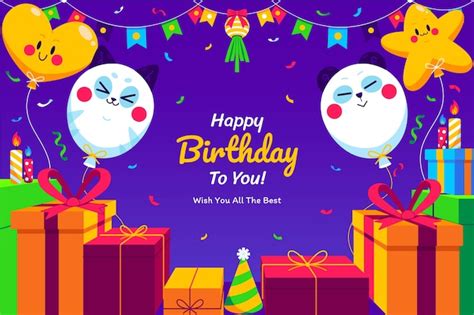 Free Vector | Birthday greeting card template