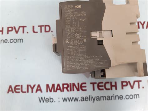 Abb A26 30 10 Contactor 380 400v 50hz 400 415v 60hz Aeliya Marine Tech