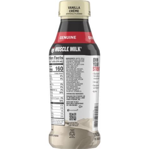 Muscle Milk Zero Genuine Vanilla Creme Non Dairy Protein Shake 14 Fl Oz Harris Teeter