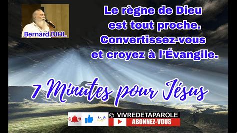 Minutes Pour Jesus Convertissez Vous Et Croyez L Vangile Message