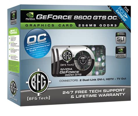 BFG NVIDIA GeForce 8600 GTS OC 256MB PCIe