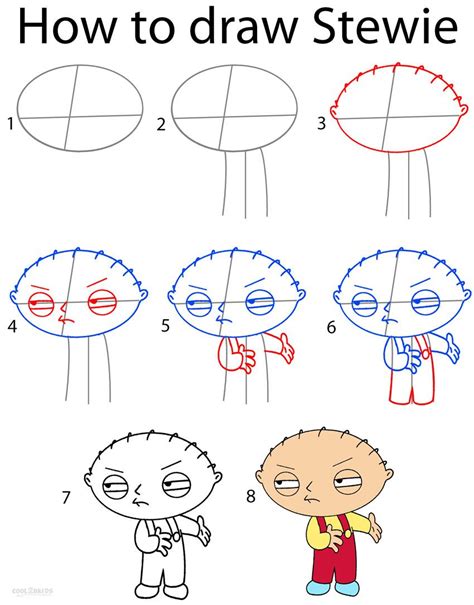 How to Draw Stewie Step by Step Drawing Tutorial with Pictures ...