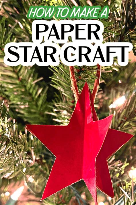 Easy Christmas Tree Star Paper Craft For Kids