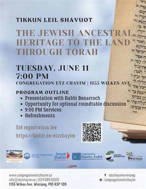 Tikun Leil Shavuot Event Congregation Shaarey Zedek