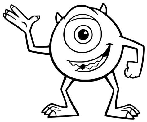 Mike Wazowski Monsters Inc Coloring Page The Best Porn Website