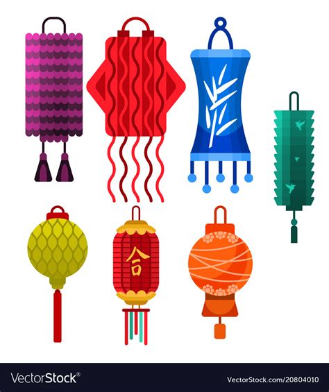 Chinese lantern paper lightertraditional Vector Image