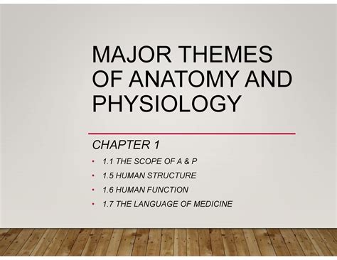 Chapter Major Themes Of Anatomy And Physiology Powerpoint Major