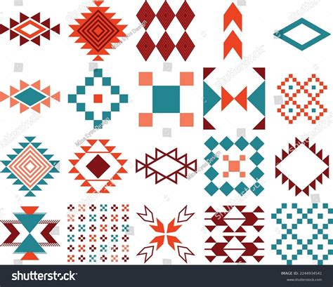 Aztec Design Elements Vector Set Stock Vector Royalty Free 2244934541
