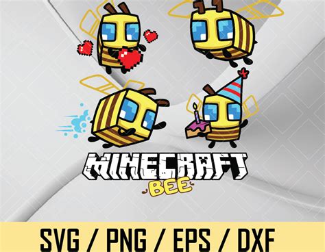 Minecraft Bee Svg Minecraft Files For Cricut Minecraft Stickers