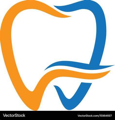 Abstract Tooth Dental Logo Royalty Free Vector Image