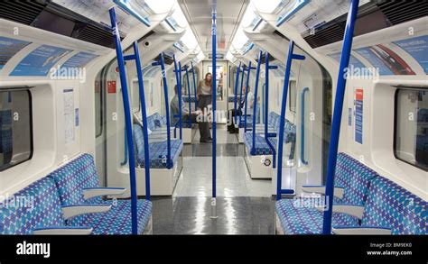 Victoria line Train Interior - London Underground Stock Photo - Alamy