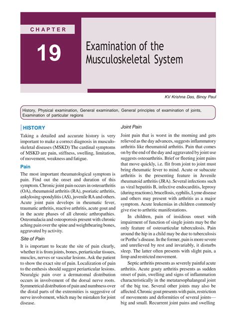 SOLUTION 19 Examination Of The Musculoskeletal System Studypool