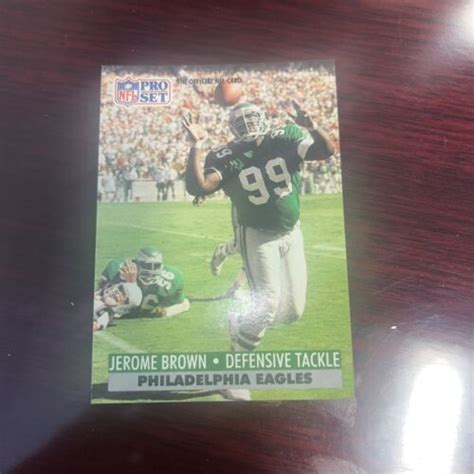 1991 Pro Set 614 Jerome Brown Philadelphia Eagles Football Card Ebay