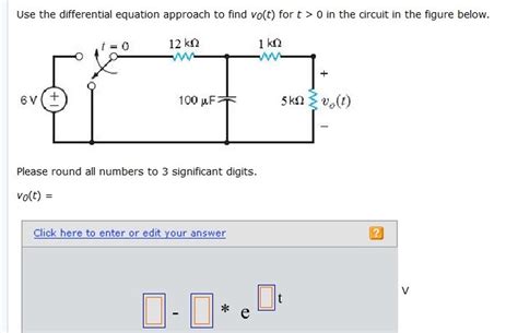 Solved Use The Differential Equation Approach To Find V0 T Chegg