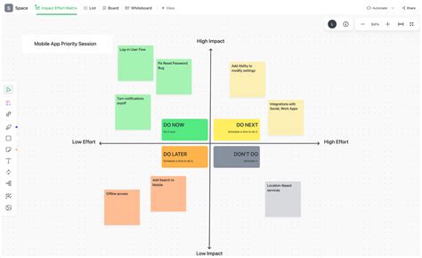 Impact Effort Matrix Clickup