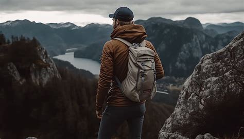 Ai Art Mountains Hiking Backpacks Men Hd Wallpaper Wallpaperbetter