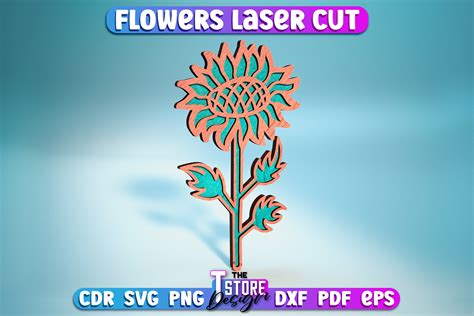 Flower Laser Cut SVG Laser Flower SVG Graphic By The T Store Design