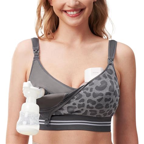 Amazon Momcozy Seamless Pumping Bra Hands Free Fixed Padding