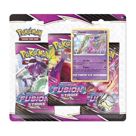 Pokémon TCG Sword Shield Fusion Strike 3 Booster Packs Coin