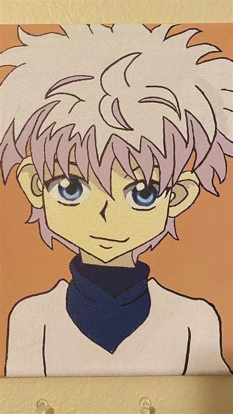 Painting Of Killua From Hxh Killiua Kodyck From Hunterxhunter Using