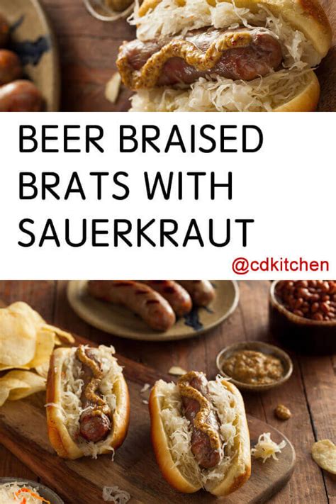 Beer Braised Brats With Sauerkraut Recipe