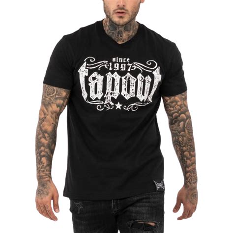 Tapout Crashed Short Sleeve T Shirt Black • Price