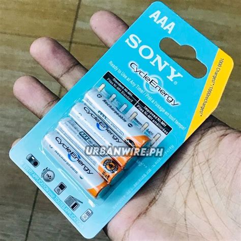 SONY Cycle Energy AAA Rechargeable NI MH Battery 1 CARD 4pcs Lazada PH