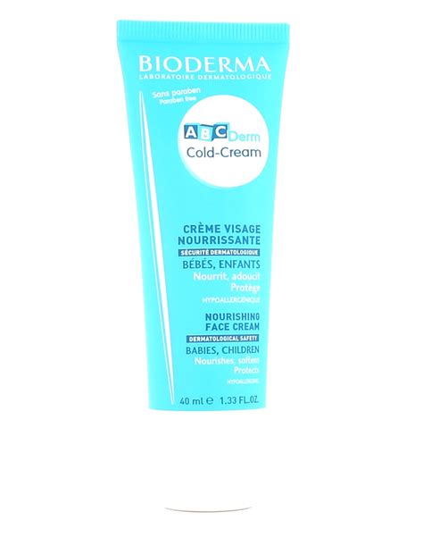 Crème visage au Cold Cream Bioderma ABCDerm 40ml