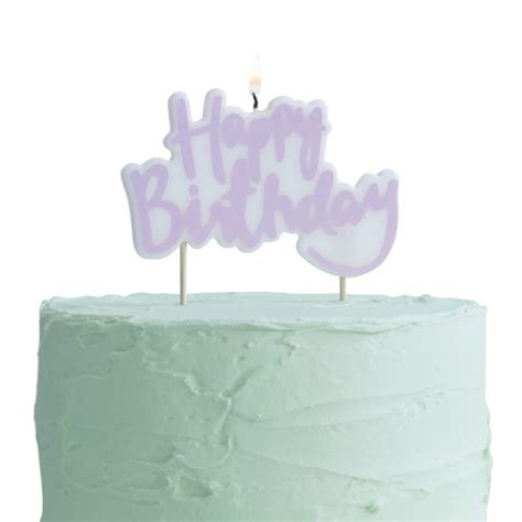 Pink Glitter Happy Birthday Candle Pergamos