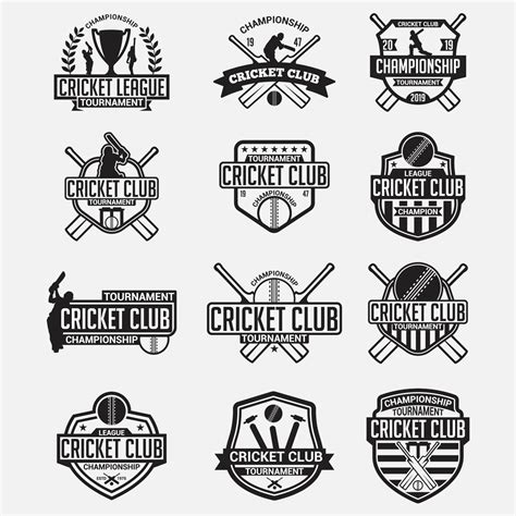 Cricket Club Logo Badges vector design templates 2159121 Vector Art at ...